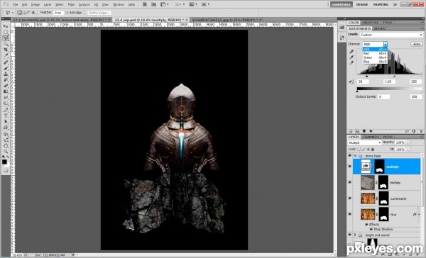 Creation of Knight in shining armor: Step 19