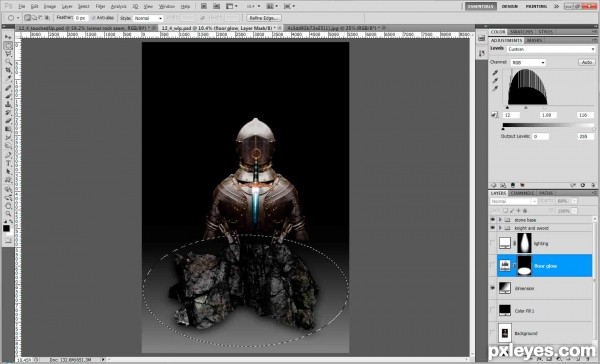 Creation of Knight in shining armor: Step 21