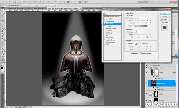 Creation of Knight in shining armor: Step 27