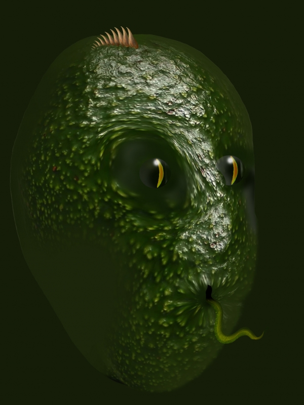 Creation of Avocado Alien: Step 4