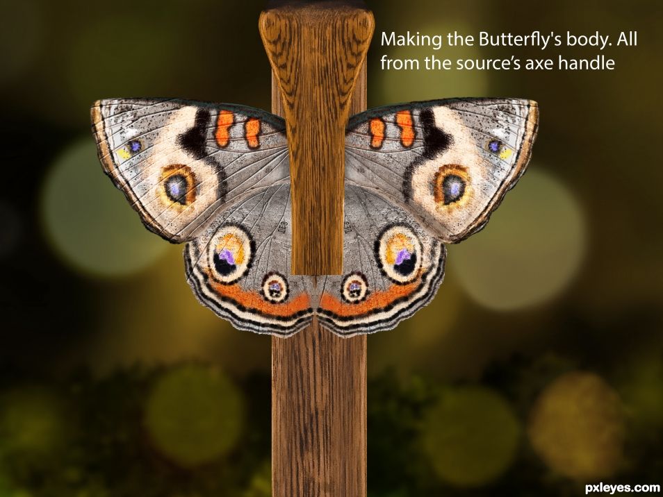 Creation of Butterfly From Axe: Step 33