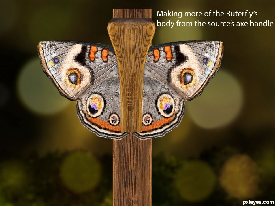 Creation of Butterfly From Axe: Step 35