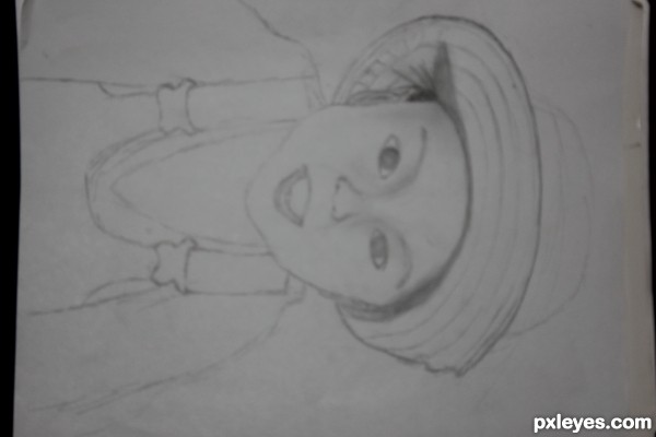 Creation of baby with the hat : Step 1