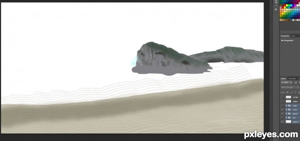 Creation of I wish I was at the beach: Step 2