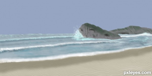 Creation of I wish I was at the beach: Step 6