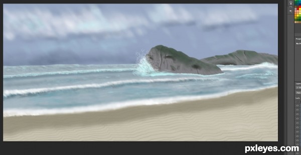Creation of I wish I was at the beach: Step 7