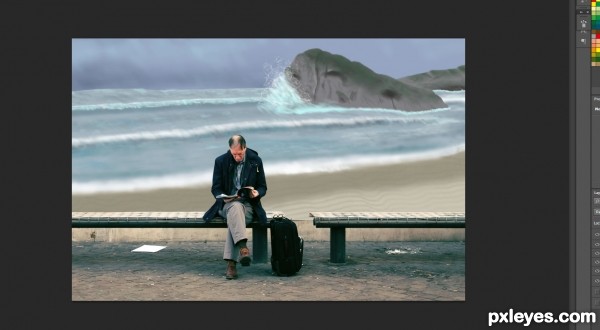 Creation of I wish I was at the beach: Step 8