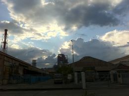 Light behind dark clouds