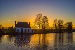 house next to the water