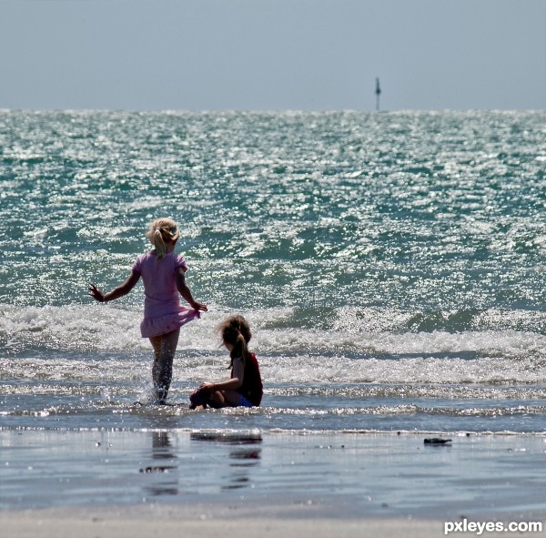 Spring day at the beach