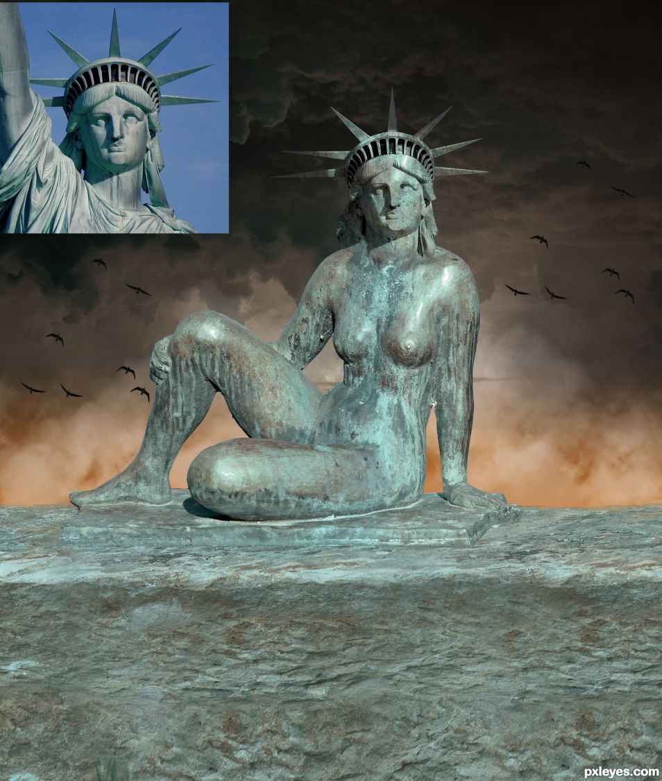 Creation of Staue of Liberty: Step 8