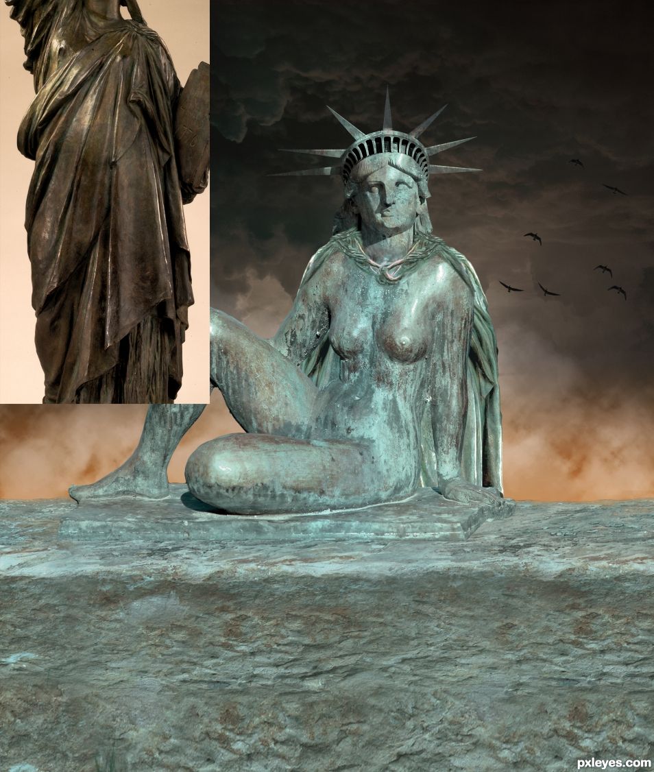 Creation of Staue of Liberty: Step 9