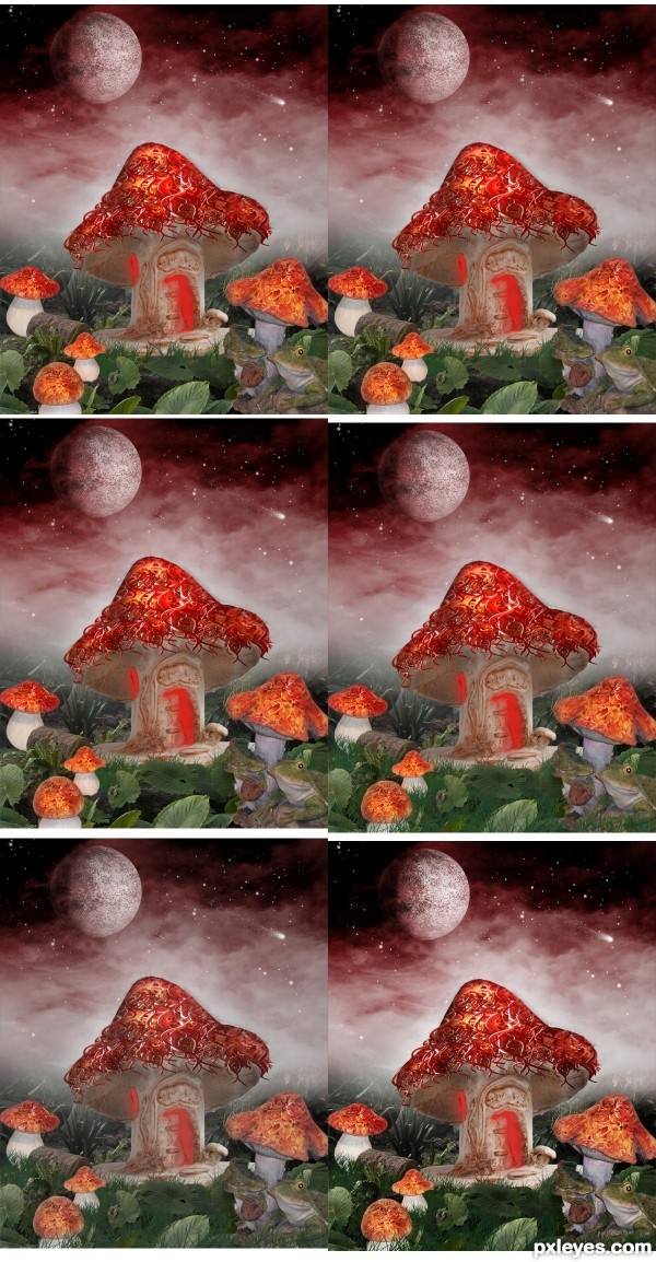 Creation of fantasy mushroom: Step 3