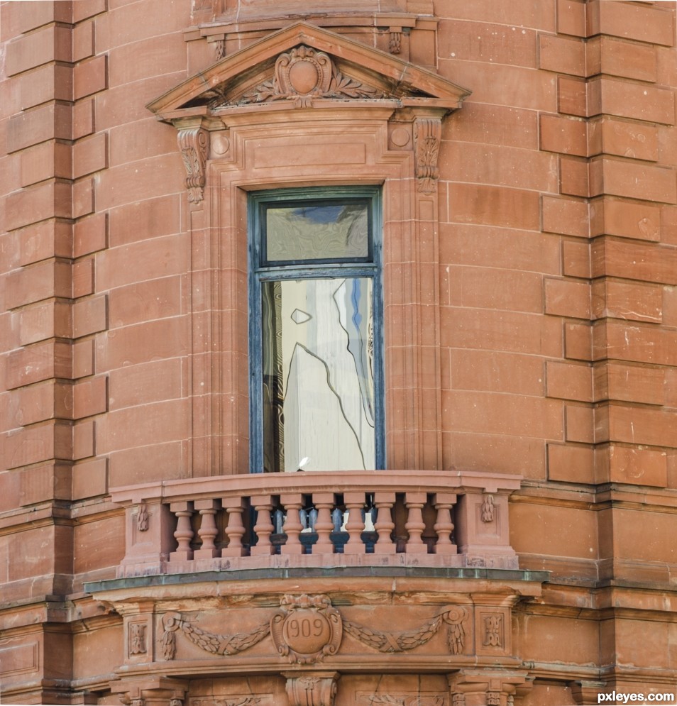 Old Red Balcony