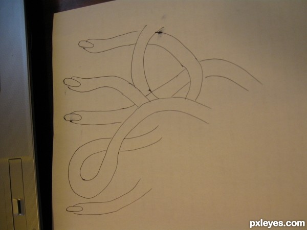 Creation of fingers: Step 3