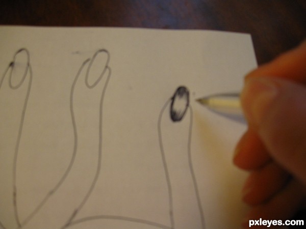 Creation of fingers: Step 4