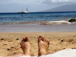 Hawaii beach feet