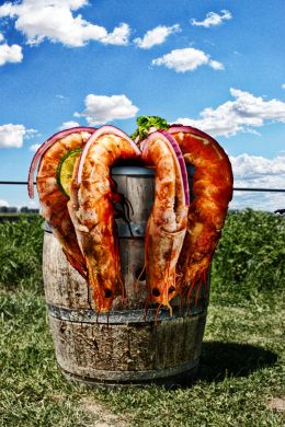 Shrimp Over a Barrel