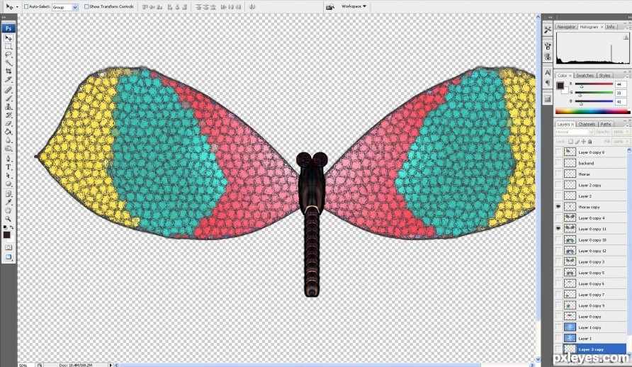 Creation of Butterfly: Step 8