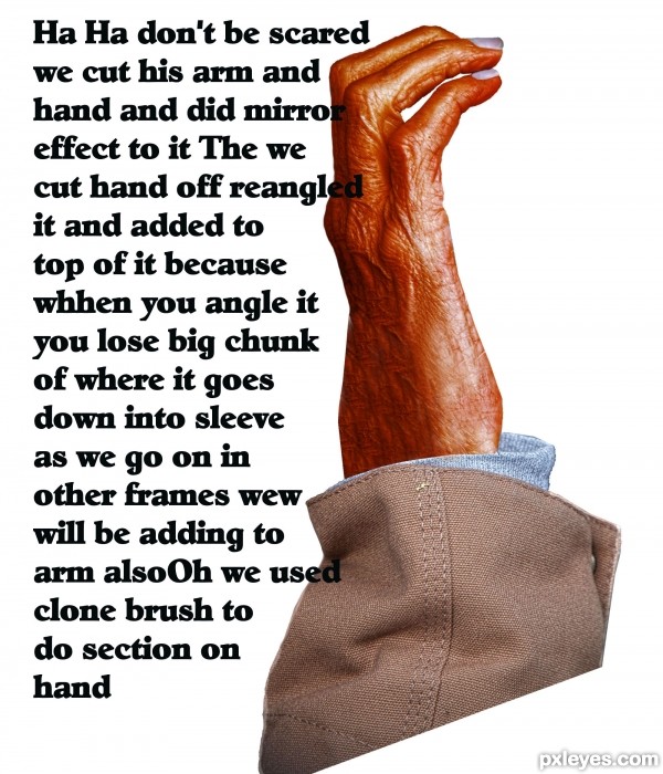 Creation of Please Give Your Help: Step 8