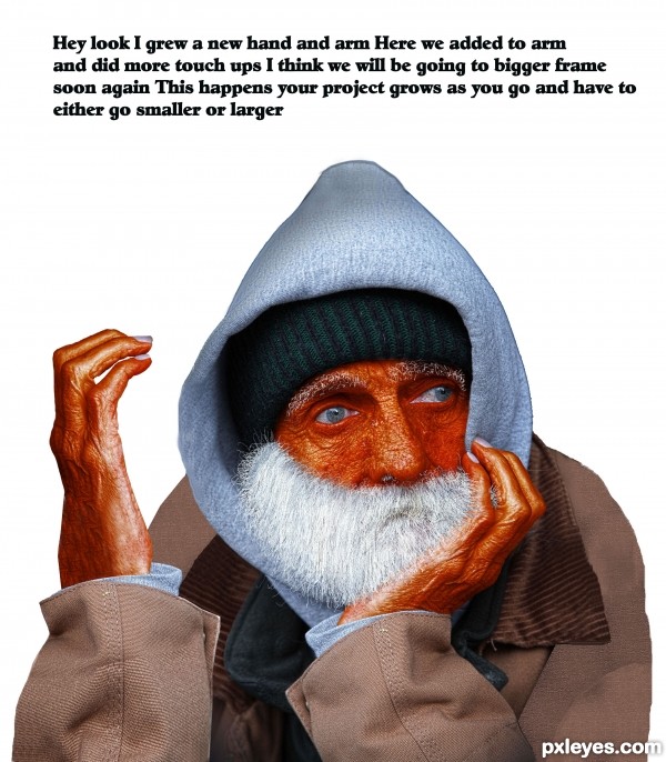 Creation of Please Give Your Help: Step 9