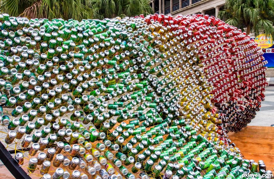 Beer can sculpture