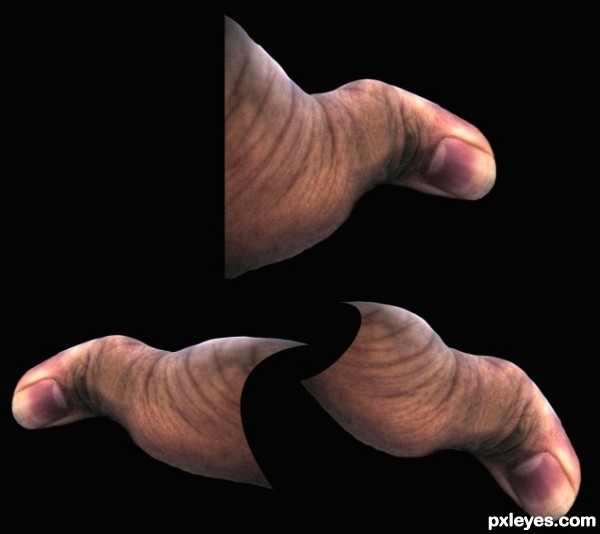 Creation of They Were All Thumbs: Step 2