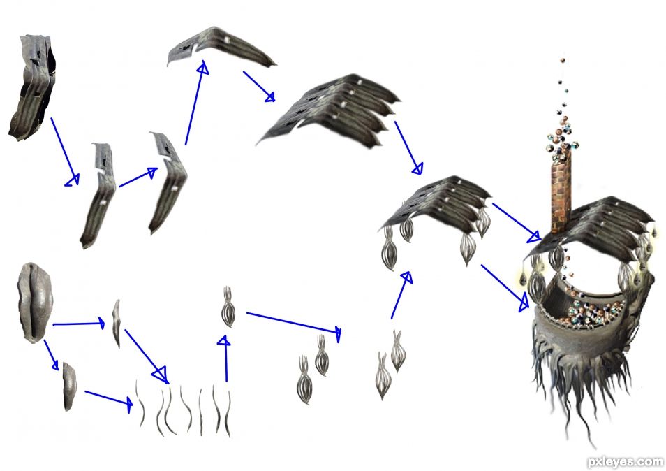 Creation of GLIDING OVER THE CLOUDS: Step 4