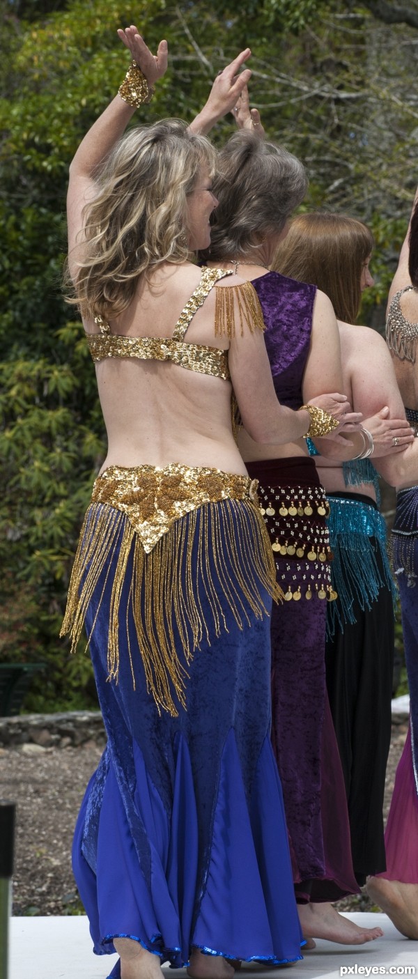 The back of Belly Dancers