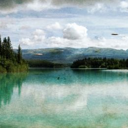 BoyalakeCanada5silverdiscshapedflyingsaucersightingin1964