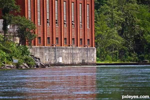 factory by the water