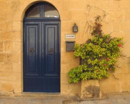 blue door