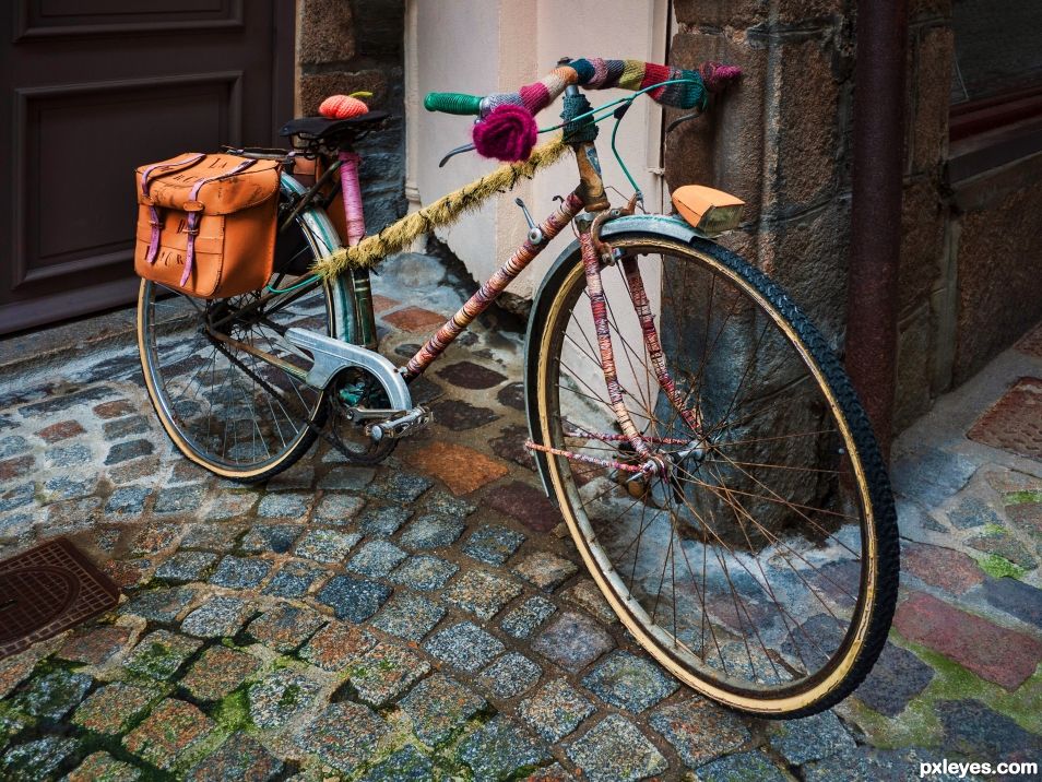 Warmly dressed bike