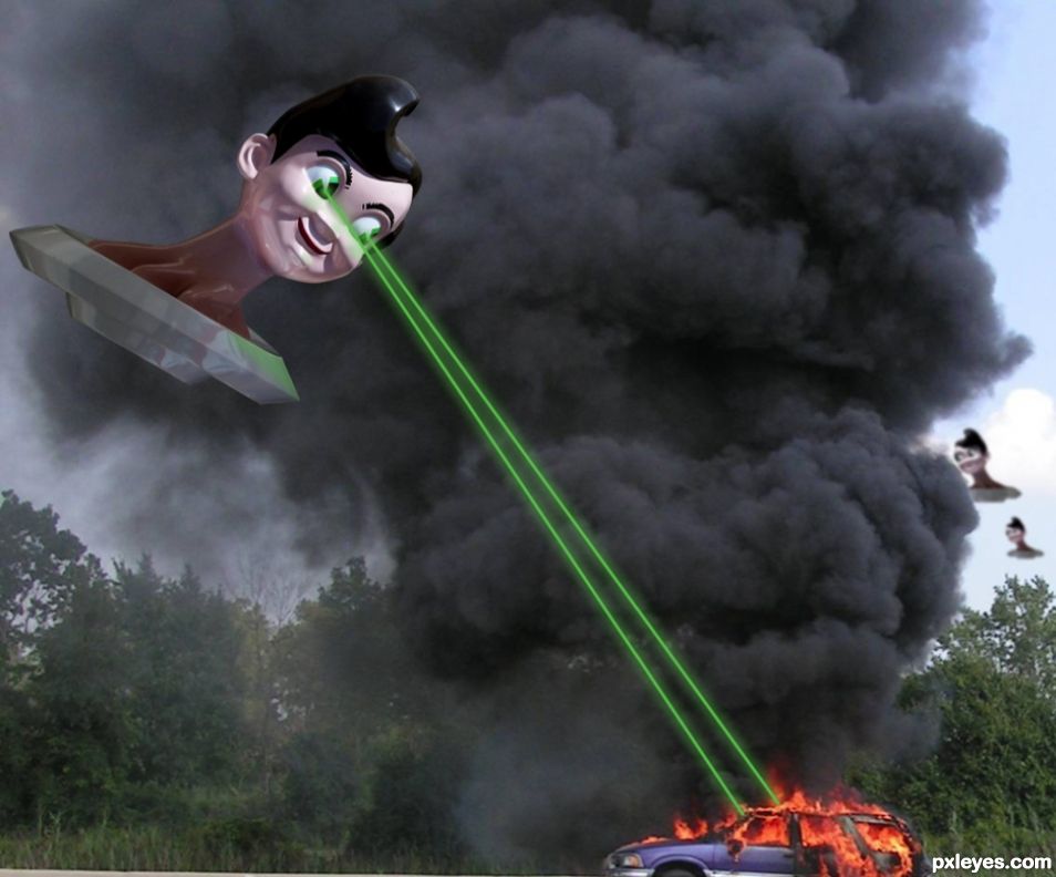 Creation of Smiling death from above: Step 3