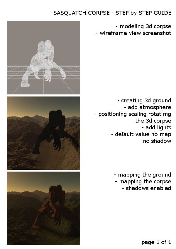 Creation of Sasquatch Corpse: Step 1