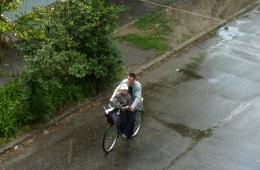 biking under rain