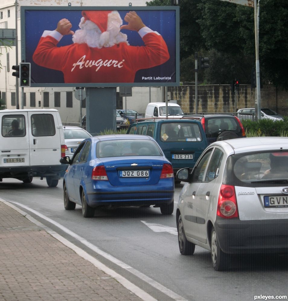 Political campaign at Christmas time