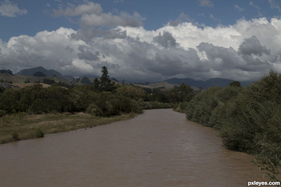 Creation of After very heavy rain: Step 5