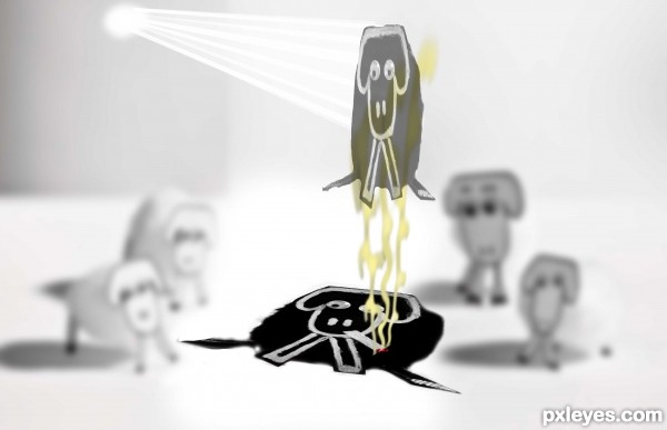 Creation of Poor Blacky: Step 3