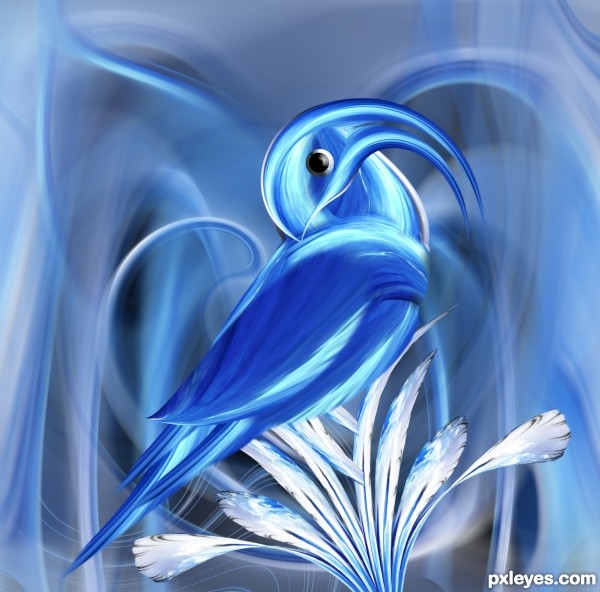 Blue Bird photoshop picture)