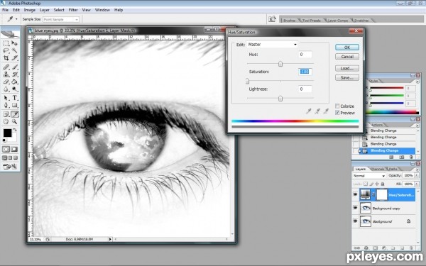 Creation of Into the Blue: Step 1