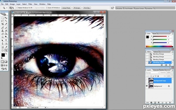 Creation of Into the Blue: Step 3