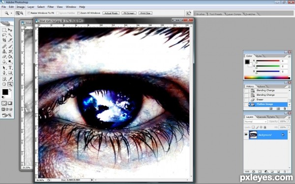 Creation of Into the Blue: Step 4