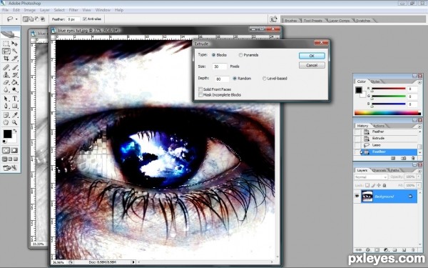 Creation of Into the Blue: Step 5