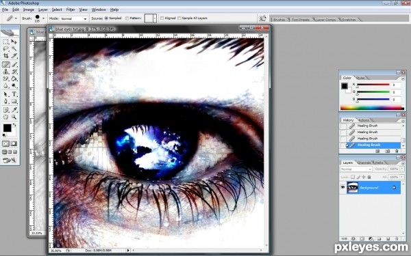 Creation of Into the Blue: Step 7