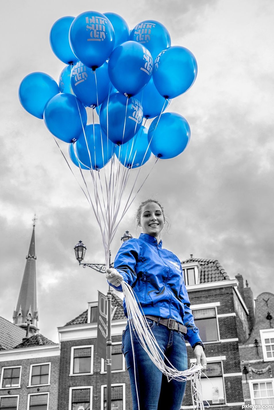 Blue balloons