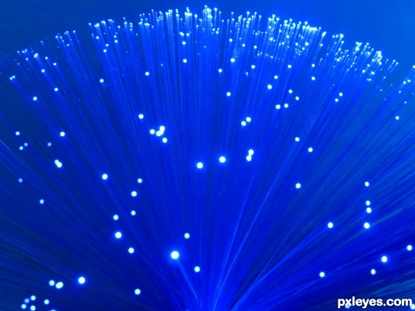 Fibre Optic Blue Lamp