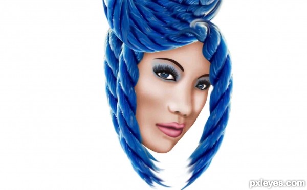Creation of Blue Hair: Step 5
