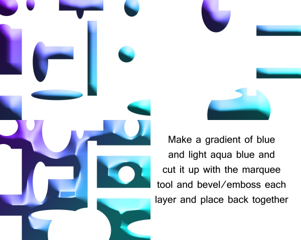 Creation of blue dot dot dot: Step 3