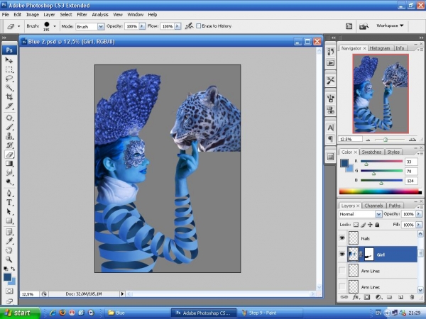 Creation of Blue Look: Step 10